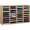 Safco Adjust Organizer, 39-1/4"x11-3/4"x24, 36 Compartment, Med Oak SAF9424MO - alternate 1